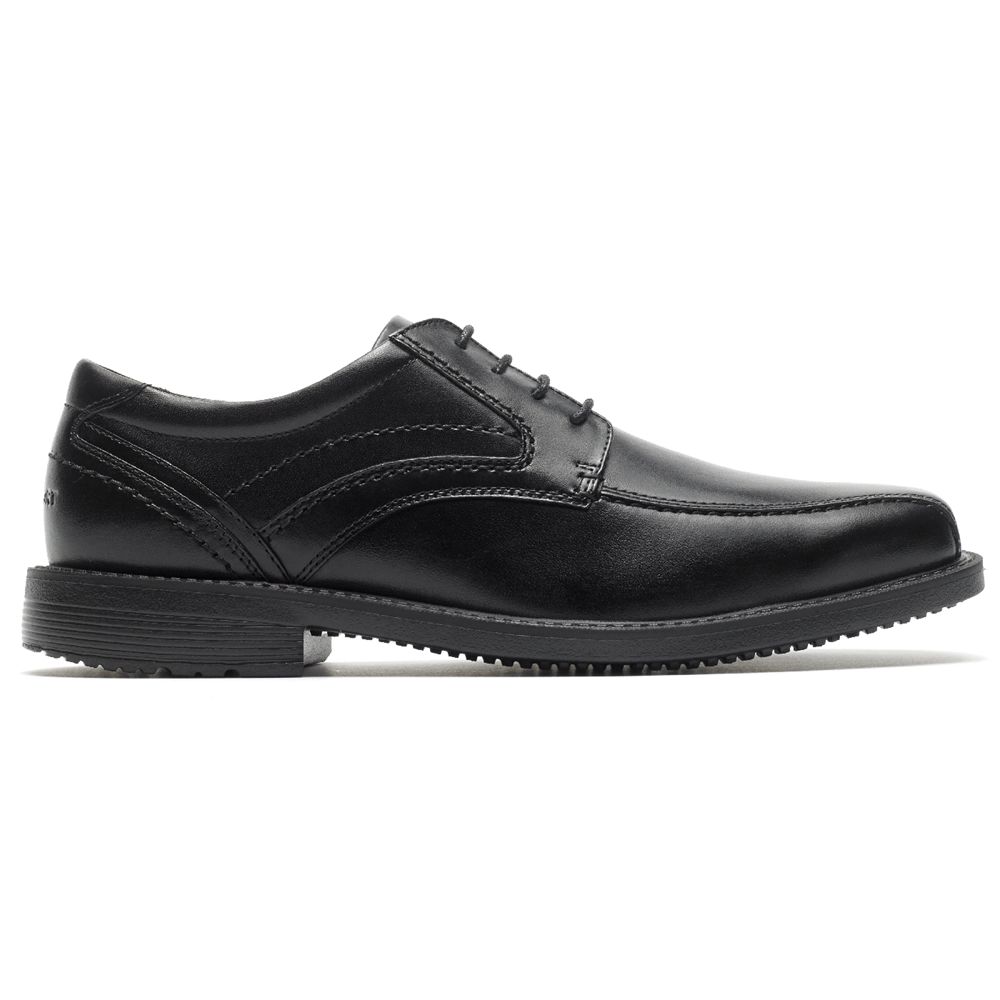 Sapatos Oxford Homem Rockport Style Leader 2 Bike Toe Pretas,Portugal LIJEW-9043